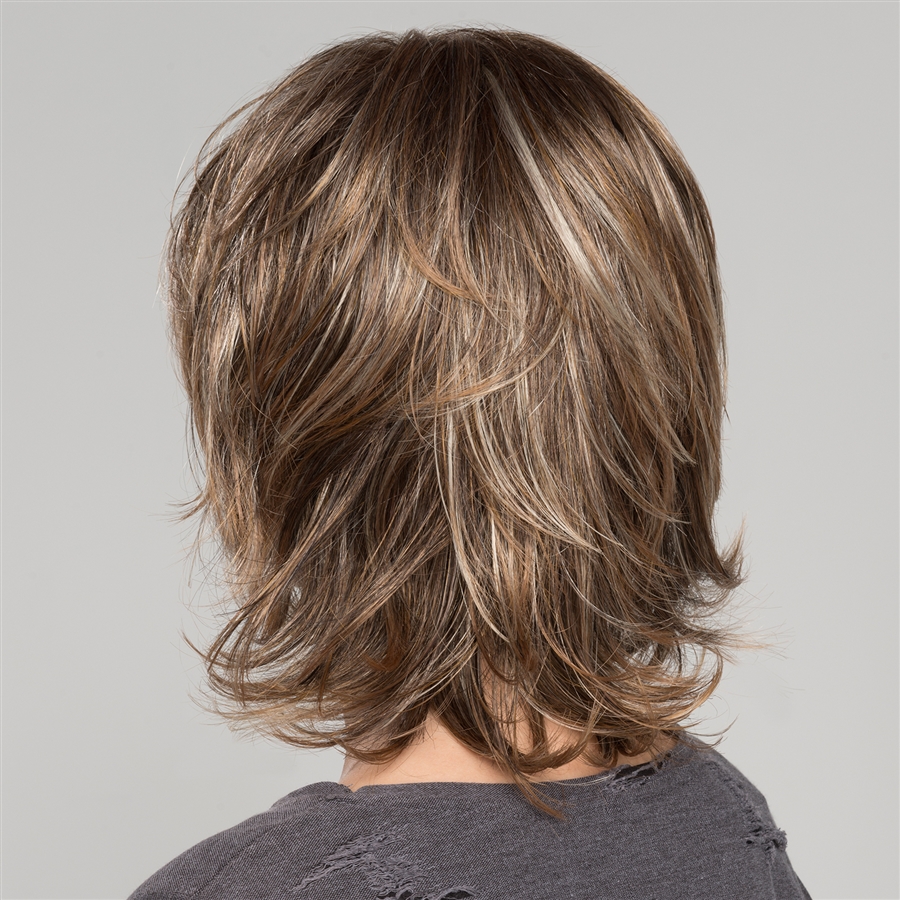 Planet hi Изящный женский искусственный парик средней длины со стрижкой каскад с прямыми волосами - Фото №4