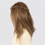 Sara Красивый длинный детский искусственный парик для девочки с косым пробором и прямыми волосами Миниатюра Фото №6
