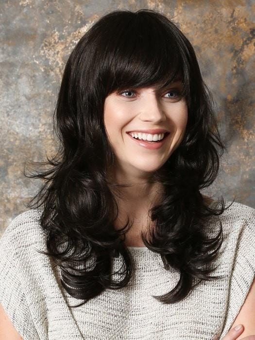 Pretty Очаровательный длинный женский искусственный парик со стрижкой каскад с волнистыми волосами - Фото №5