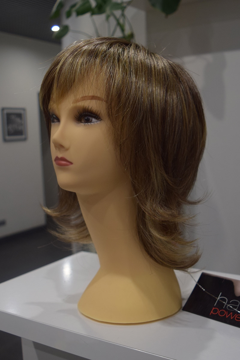 Planet hi Изящный женский искусственный парик средней длины со стрижкой каскад с прямыми волосами - Фото №5