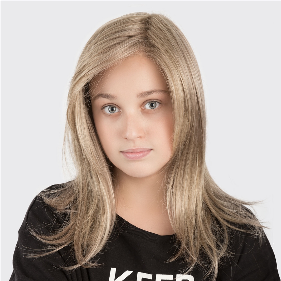 Sara Красивый длинный детский искусственный парик для девочки с косым пробором и прямыми волосами - Главное фото
