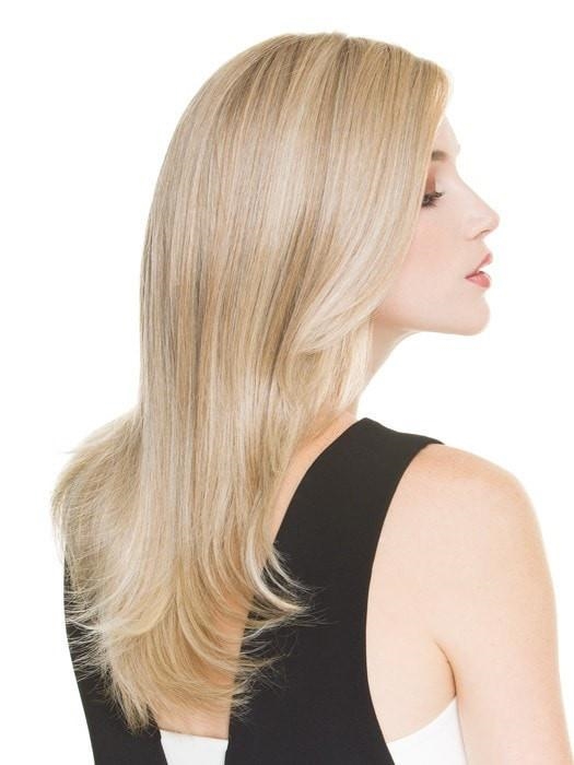 Illusion Изящный длинный женский смешанный парик с косым пробором и прямыми волосами - Фото №11