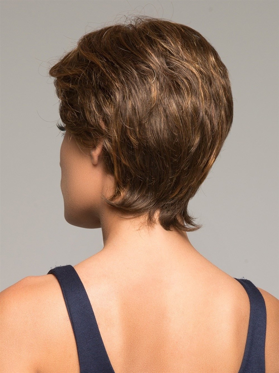 Charme Эффектный короткий женский искусственный парик со стрижкой градуированный боб с прямыми волосами - Фото №6