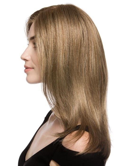 Mega mono Очаровательный длинный женский искусственный парик с косым пробором и прямыми волосами - Фото №14