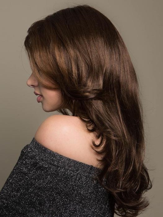 Glow Милый женский искусственный парик средней длины со стрижкой каскад и с легкой волной - Фото №6