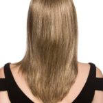 Mega mono Очаровательный длинный женский искусственный парик с косым пробором и прямыми волосами Миниатюра Фото №15