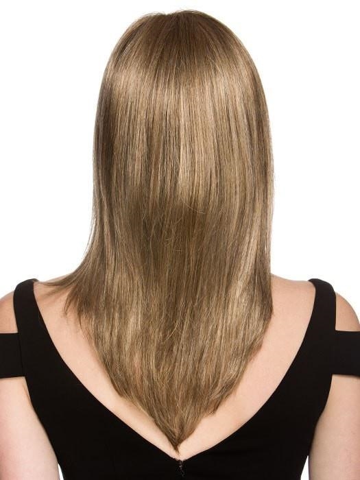 Mega mono Очаровательный длинный женский искусственный парик с косым пробором и прямыми волосами - Фото №15