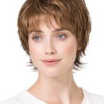 Click Эффектный короткий женский искусственный парик со стрижкой многослойный боб с прямыми волосами Миниатюра Фото №13