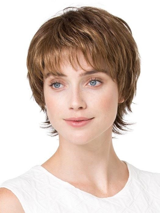 Click Эффектный короткий женский искусственный парик со стрижкой многослойный боб с прямыми волосами - Фото №13