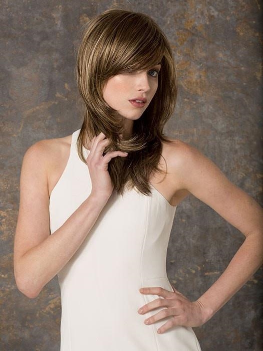 Vogue Прелестный длинный женский искусственный парик со стрижкой каскад с прямыми волосами - Фото №14
