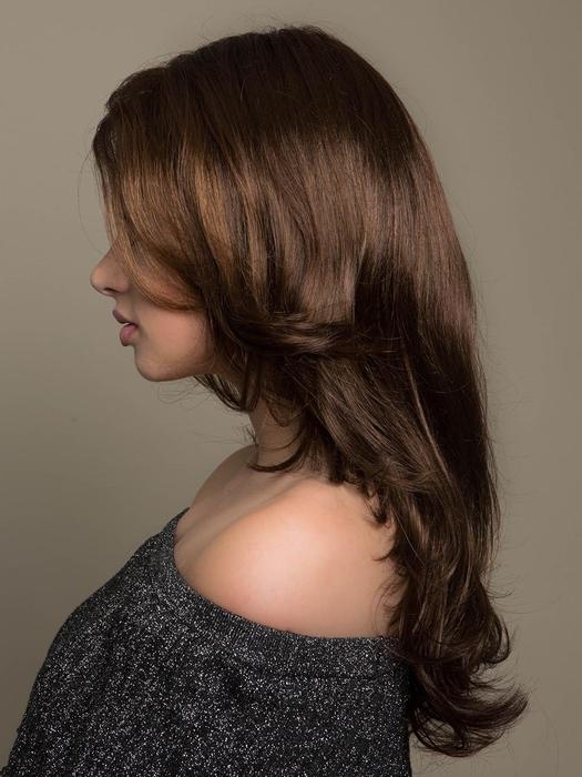 Glow Милый женский искусственный парик средней длины со стрижкой каскад и с легкой волной - Фото №7