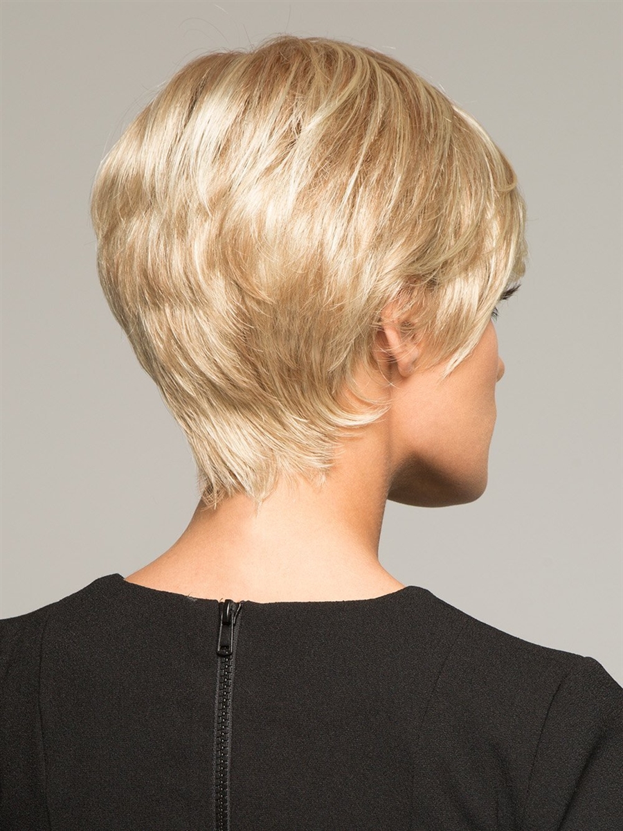 Joy Эффектный короткий женский искусственный парик со стрижкой градуированный боб с прямыми волосами - Фото №7