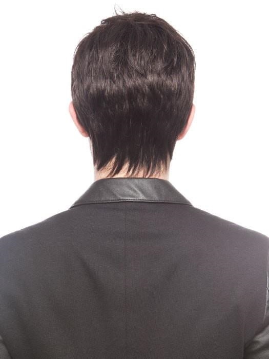 Brad Модный короткий мужской искусственный парик с челкой и прямыми волосами - Фото №6