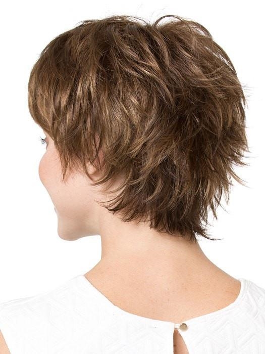 Click Эффектный короткий женский искусственный парик со стрижкой многослойный боб с прямыми волосами - Фото №15
